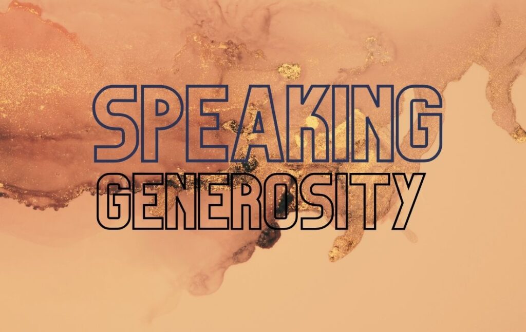 speaking generosity__Message Of The Day By Renooji and Divvya